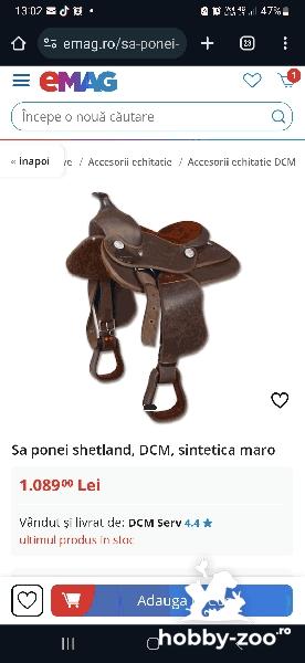 Șa Western  pentru Ponei